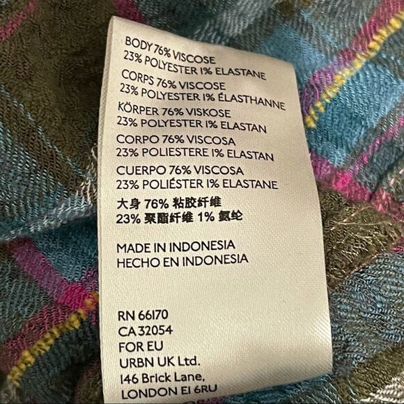 Anthropologie Pilcro Plaid Button Front Top Size Small - Picture 10 of 11